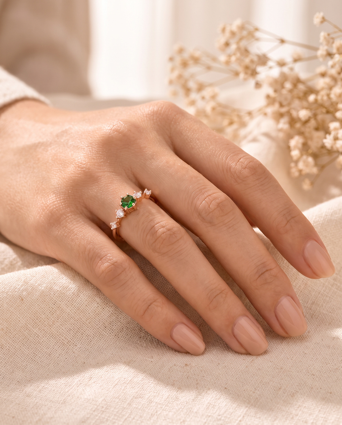 Gaia Ring worn on the hand