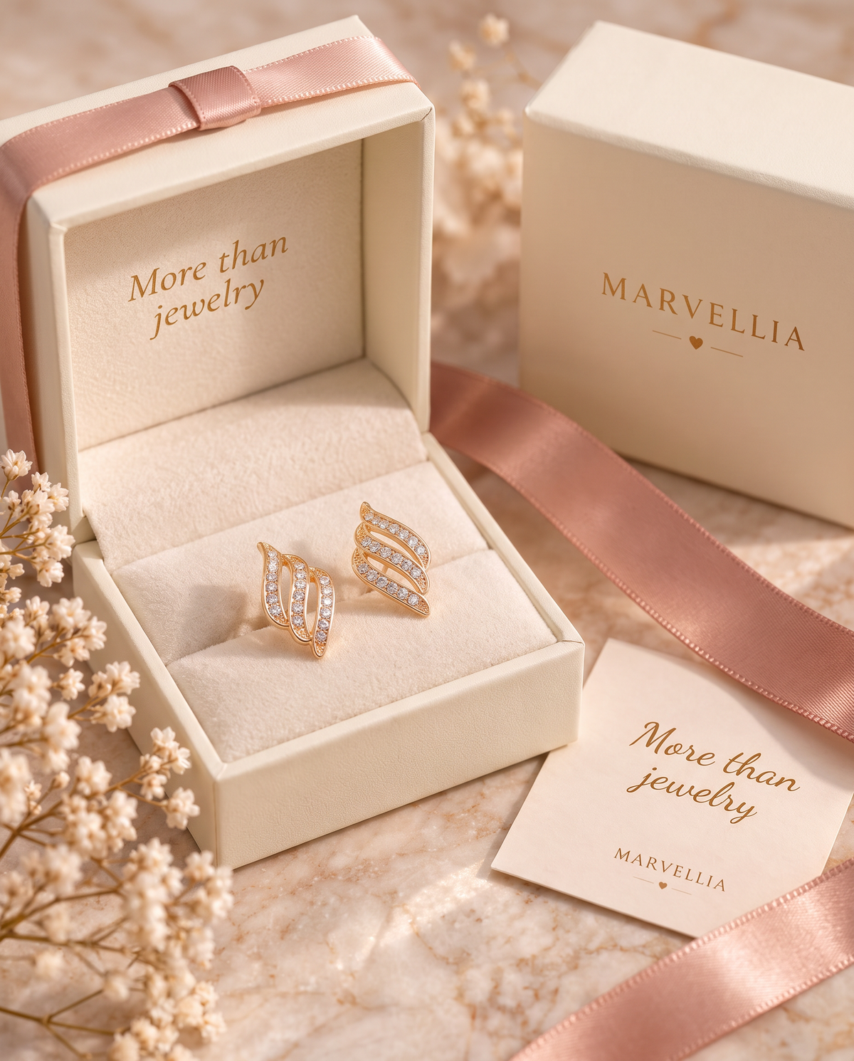 Dione Earrings in Marvellia gift box