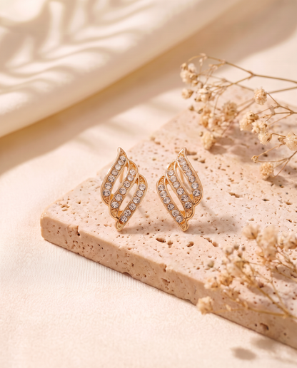 Dione Earrings stone detail